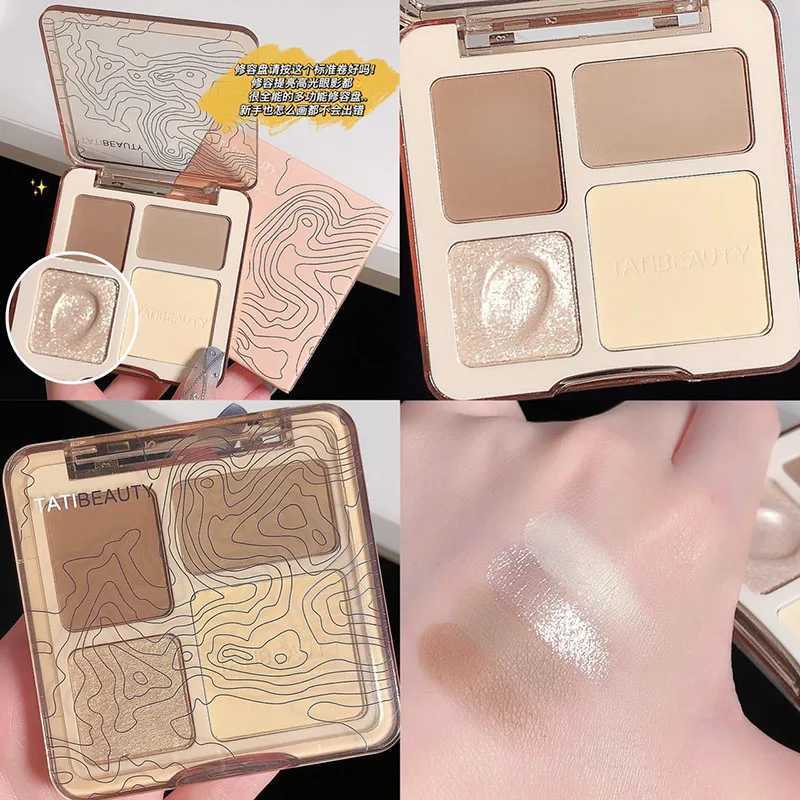 TB four color Contouring disc high Light Contouring - Body plate matte Shine Powder high light stereo contouring disc INS sameXJ250217