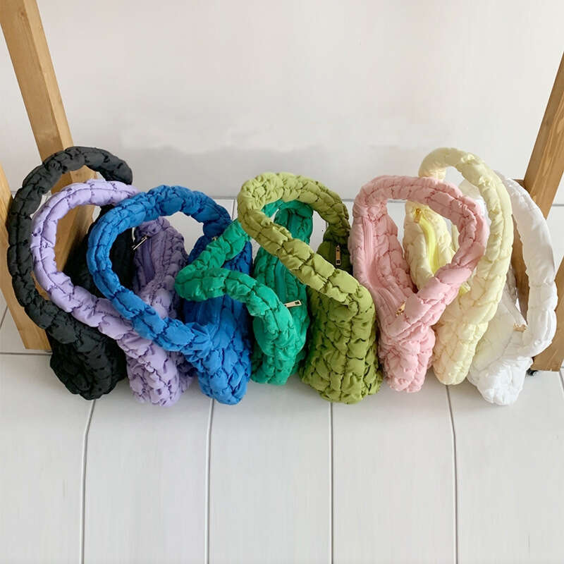 New Cloud From Dongdaemun, South Korea - Handheld Down, Large Capacity, Fashionable, Mini, Versatile Dumpg Fold Underarm Bag