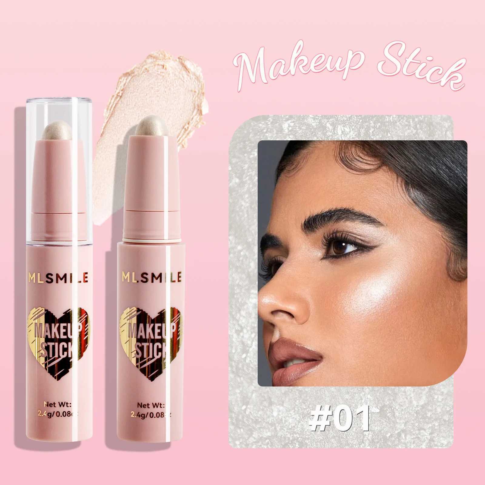 MLSMILE multi-color high gloss contour stick facial gloss sleep silk pen 3D facial contour shadowW250217