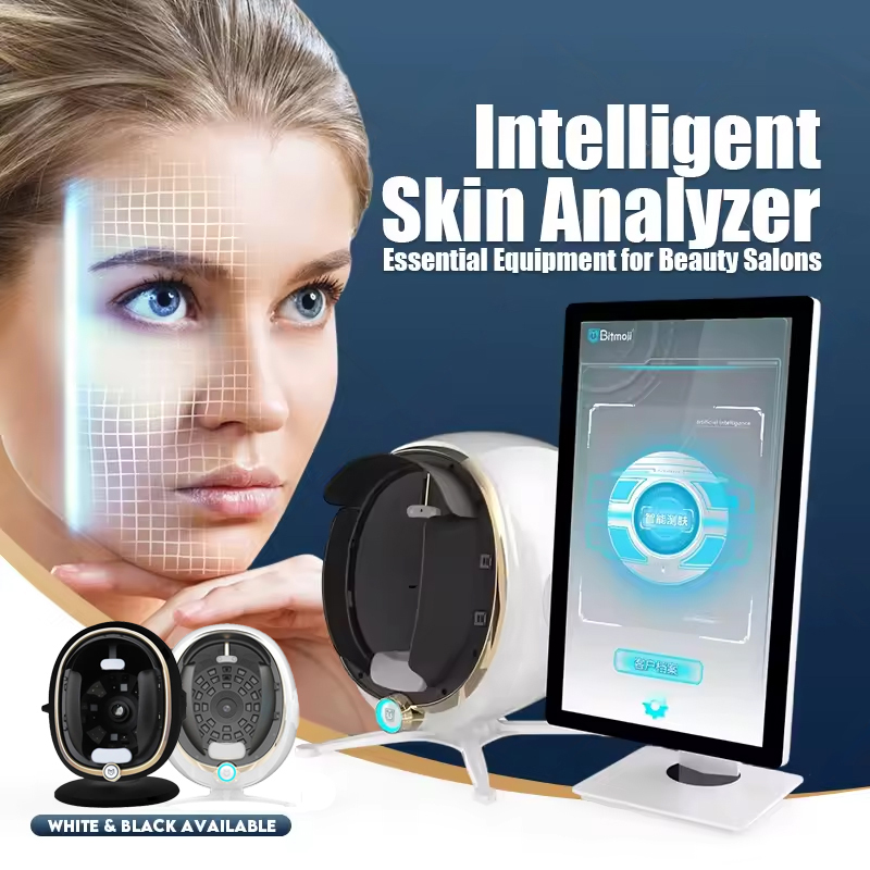 Professional Skin Analysis 36 Million Pixel 3D Imaging 8 Spectrum Facial Health Testing Topography Wrinkle Acne Detection Machine with 21.5 Inches Scr