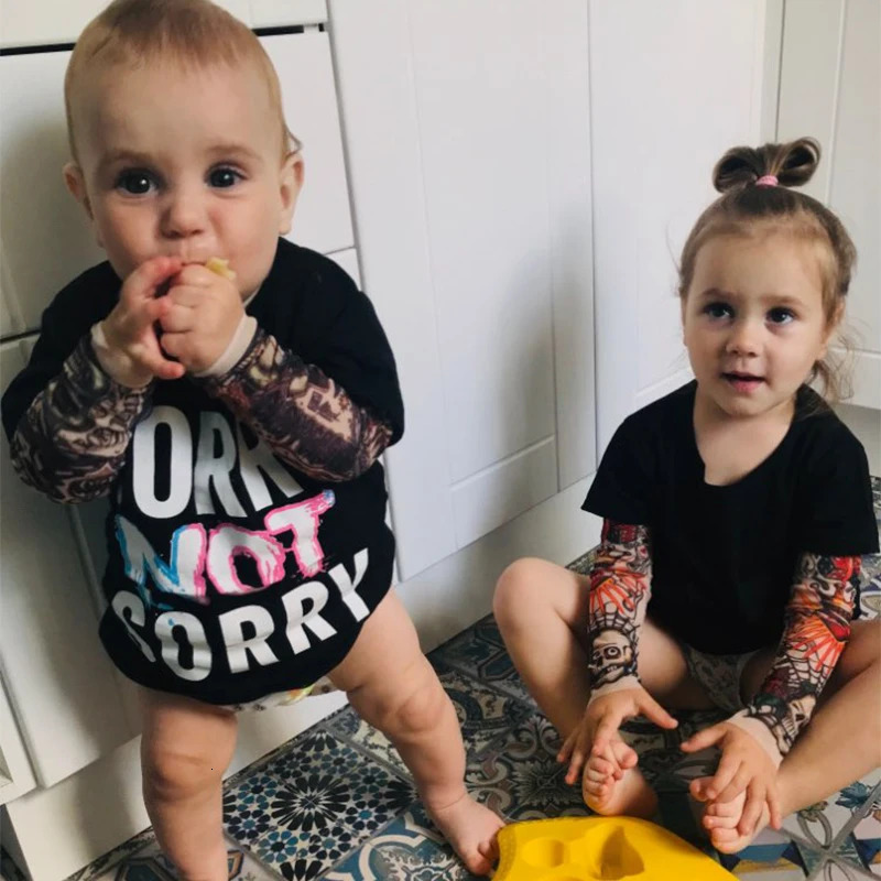 Boy Clothes Cotton T-shirt Long Sleeve Children Tee Shirts Novelty Tattoo Sleeve Baby Boys Tops Spring autumn Kids Clothes Cool 250304