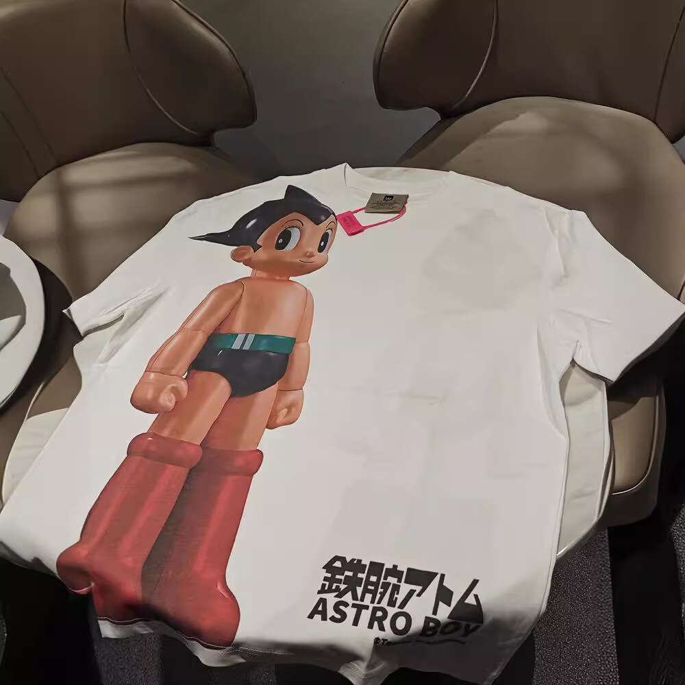 Saint Iron Arm Astro HD Direct Spray Vintage Washed Used VTG Short Sleeve T-shirt for Men and Women Trendy Style