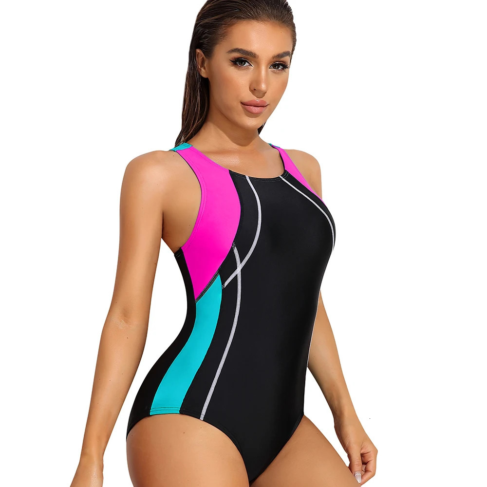 Anfilia OnePiece Swimsuits Women Sports Swimwear Sport Swimsuit Open Back Beach Wear Bathing Suit 250213