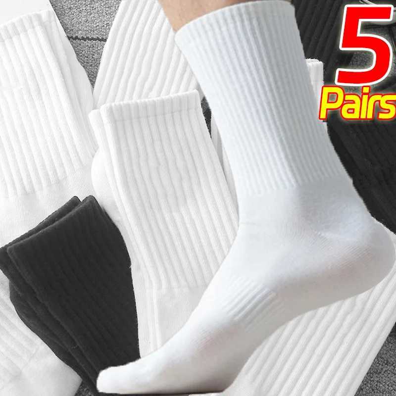Mens Breathable Socks Solid Color Outdoor Sport Middle Tube Casual Sock Cotton Solid Harajuku Autumn and Winter Breathable Socks W250217