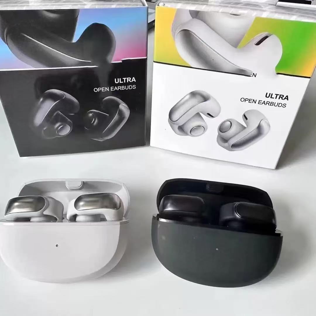 New BS Ultra Open Bluetooth 5.3 V12 Wireless Headphones TWS Sport Earbuds HD Mic Call Clip Waterproof In Ear Touch Control Gaming Earphones For Phone jumper0089