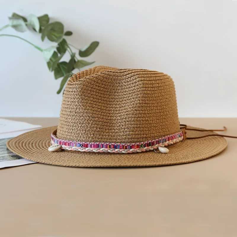 Big Size 60cm Panama Sun Hats Womens Mens Wide Brimmed Soft Fedora Starw Hat Grass Woven Beach Hat UV UPF 50+ W250217
