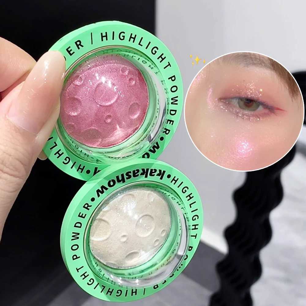 Glitter Highlighter Palette High-gloss Powder Shimmer Face Body Brightening Natural White Pink Mashed Potato Eyeshadow MakeupXJ250217