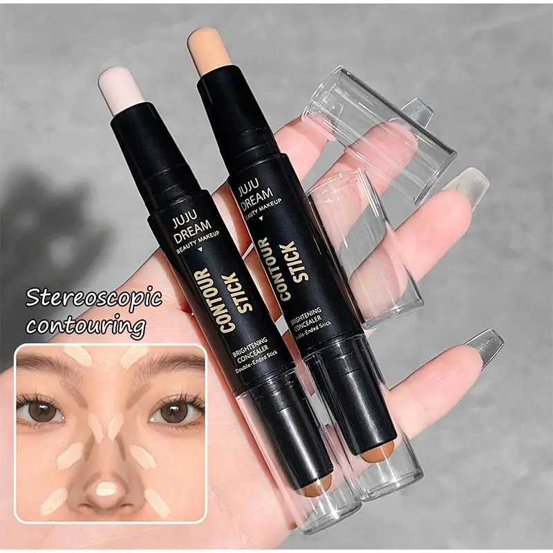Double Headed Dual-purpose High-light Trimming Stick Three-dimensional Contour Nose Shadow Facial Shape Brighten And TrimmingW250217