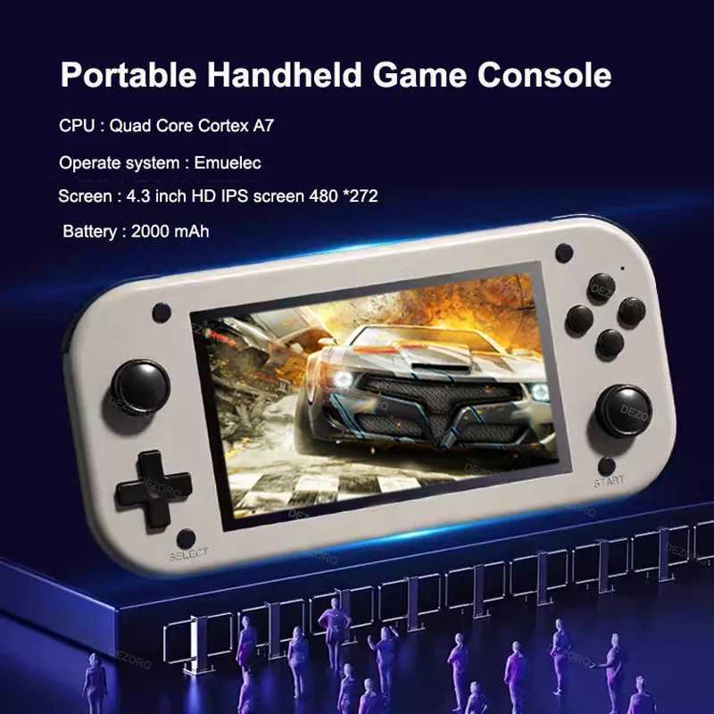 M17 Retro Handheld Electronic Video Game Console 4.3 IPS Sn Emuelec Game Emator System 64GB 128GB 20000+ Games Xmas Gift Z250217