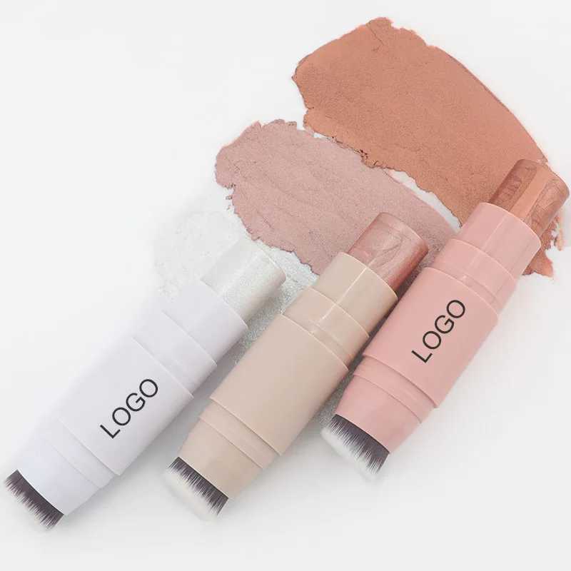 Contour Stick With Brush Contour Pen Waterproof Matte Finish Highlighters Shadow Contouring Pencil Cosmetics Print BulkW250217