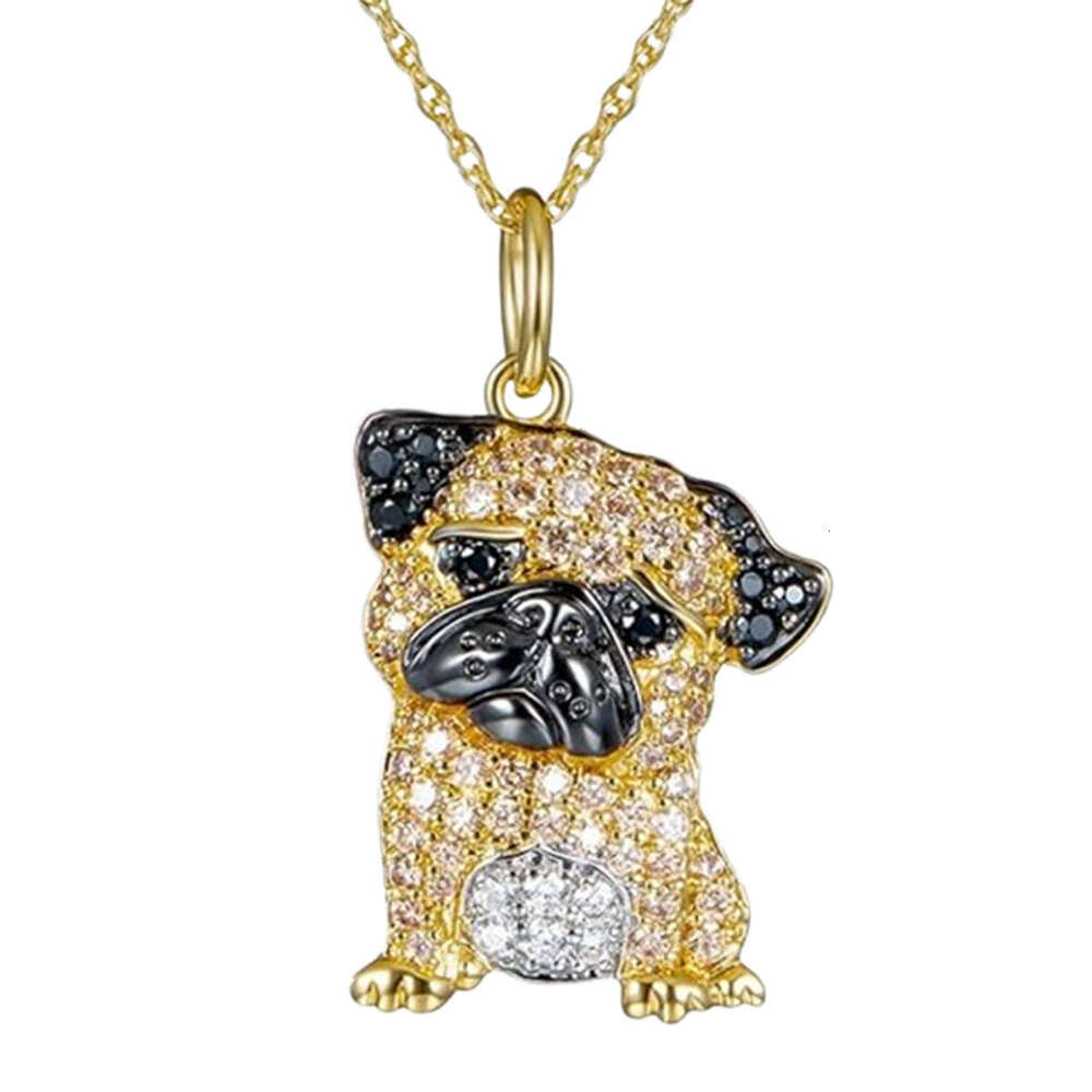 Temu Hot Selg Cute Shy Haba Dog Pendant Exquisite Environmental Protection Zinc Alloy Die Casting Necklace