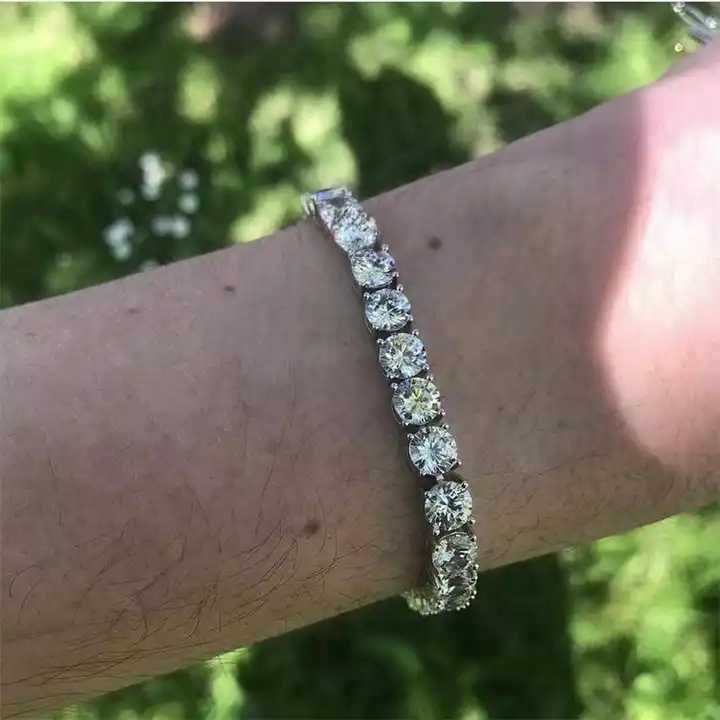 Luxury Bracelet Fashion Jewelry Bracelet 2mm 3mm 4mm 5mm Moissanite Tennis Chain Bracelets With 925 Silver for Man