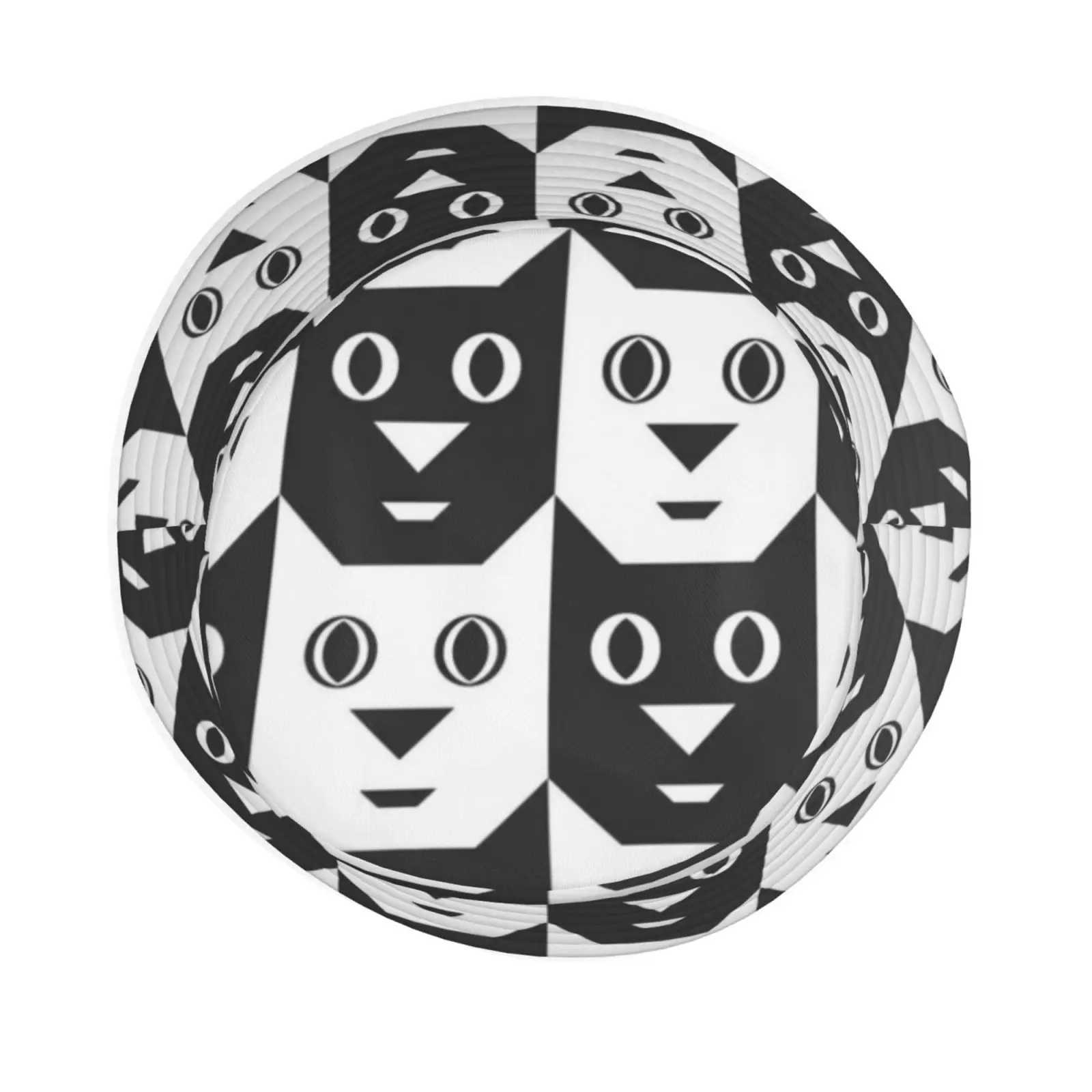 Black Cats Bucket Hat Fisherman Sun Cap for Women Beach Hats Funny Summer Unisex Packable Men Girls Travel Outdoor W250217