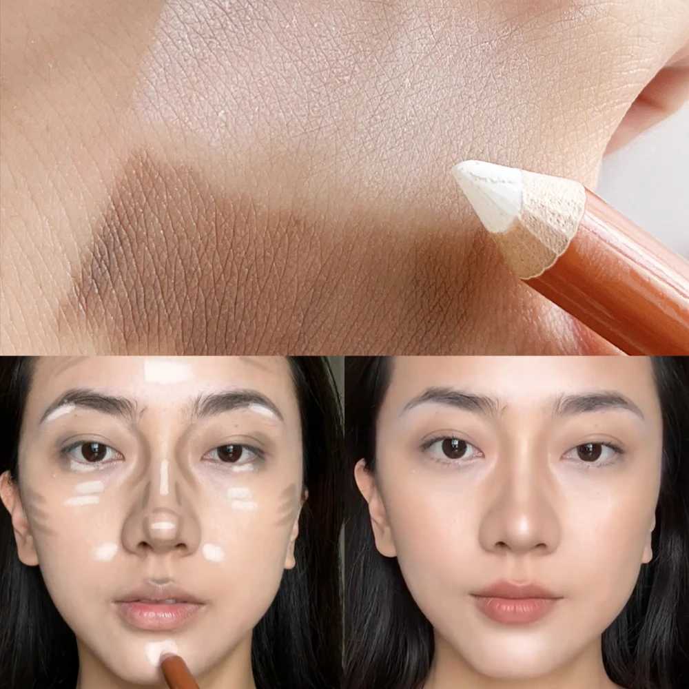 Matte Double-headed Contour Stick Highlighter Bronzer Nose Shadow Concealer Pencil Waterproof Brightening Face Contouring MakeupW250217