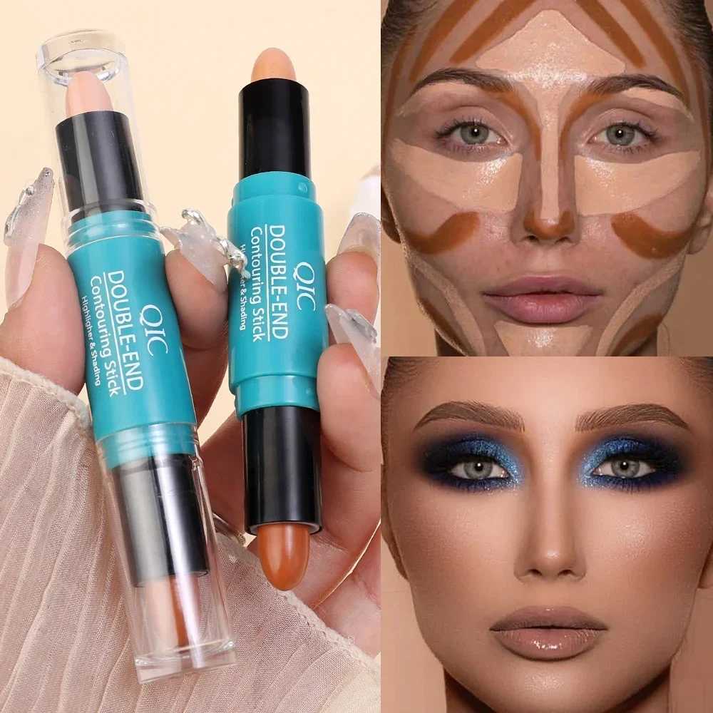 Double sided contour and high gloss stick waterproof durable oil control matte concealer pencil corrector skin tone pen makeupW250217