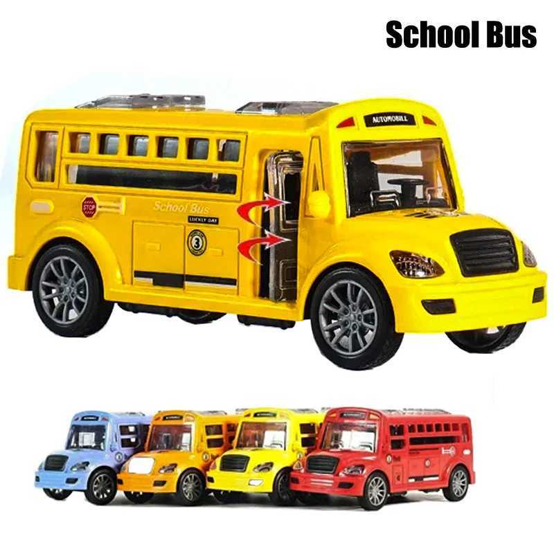 Top Quality School Bus Childrens Toy With Opening Doors Inertia Car Kids Class Educational Transportation Model Toys For Boys Giftt250215