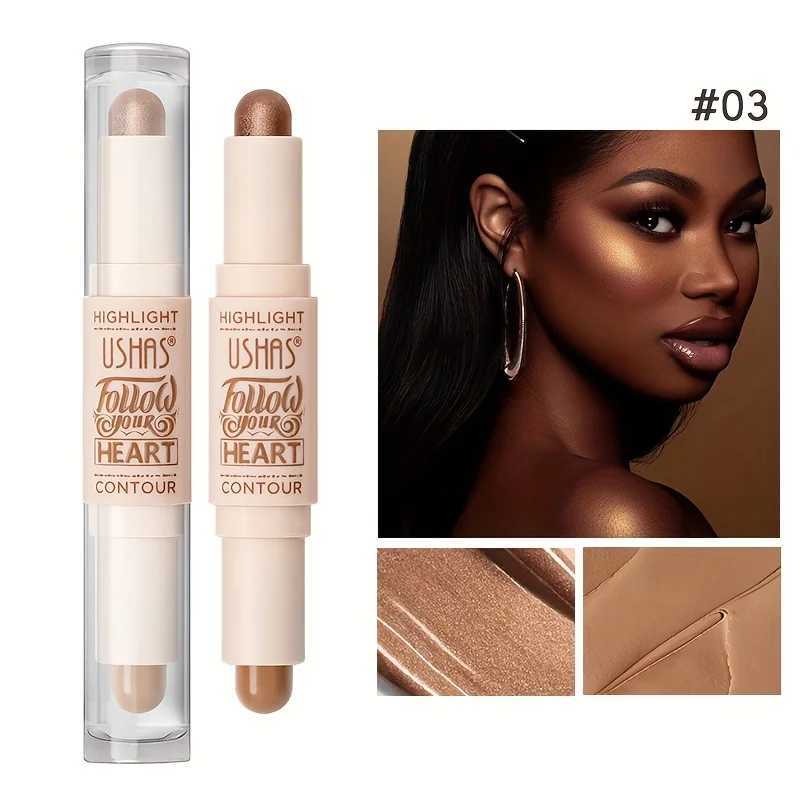 2 IN 1 Shimmer Bronzers Contour Stick Waterproof Multi-purpose Highlighter Shaping Shadow Face Modify Concealer PenXJ250217