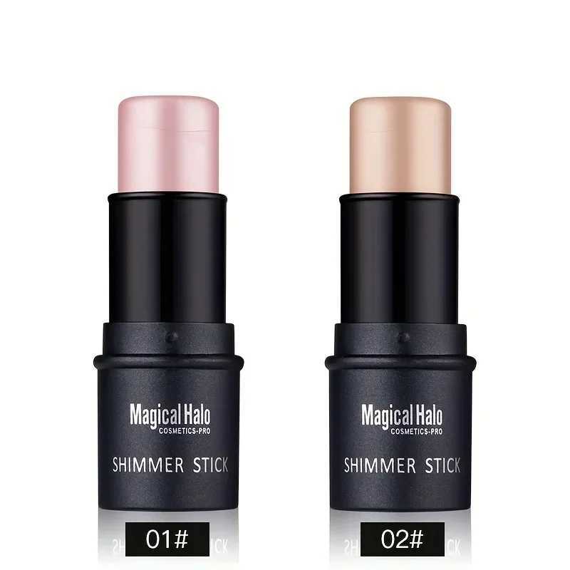 Magical Halo Shimmer Stick - Multi-Use Highlighter Contour Makeup for Radiant Glow - Daily Wear 01# 02#W250217