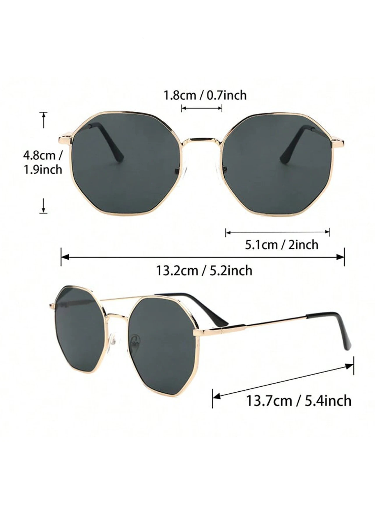 6PCS Unisex Geometric Plastic Metal Frame Fashion Sunglasses For Outdoor Hiking Travel 250214