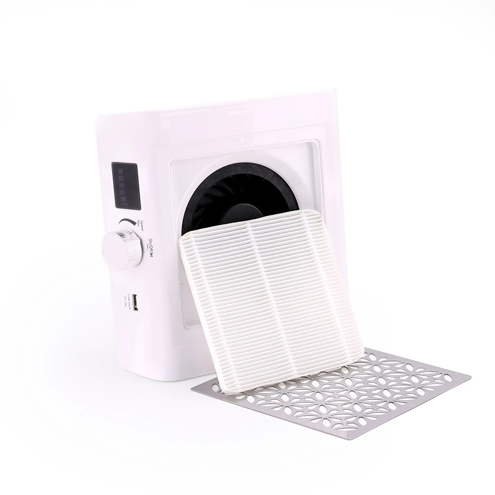 Wireless 85W Powerful Strong Suction Nail Dust Collector Vacuum 4500RPM Battery Nail Dust Cleaner With Replaceable Fitter 250214