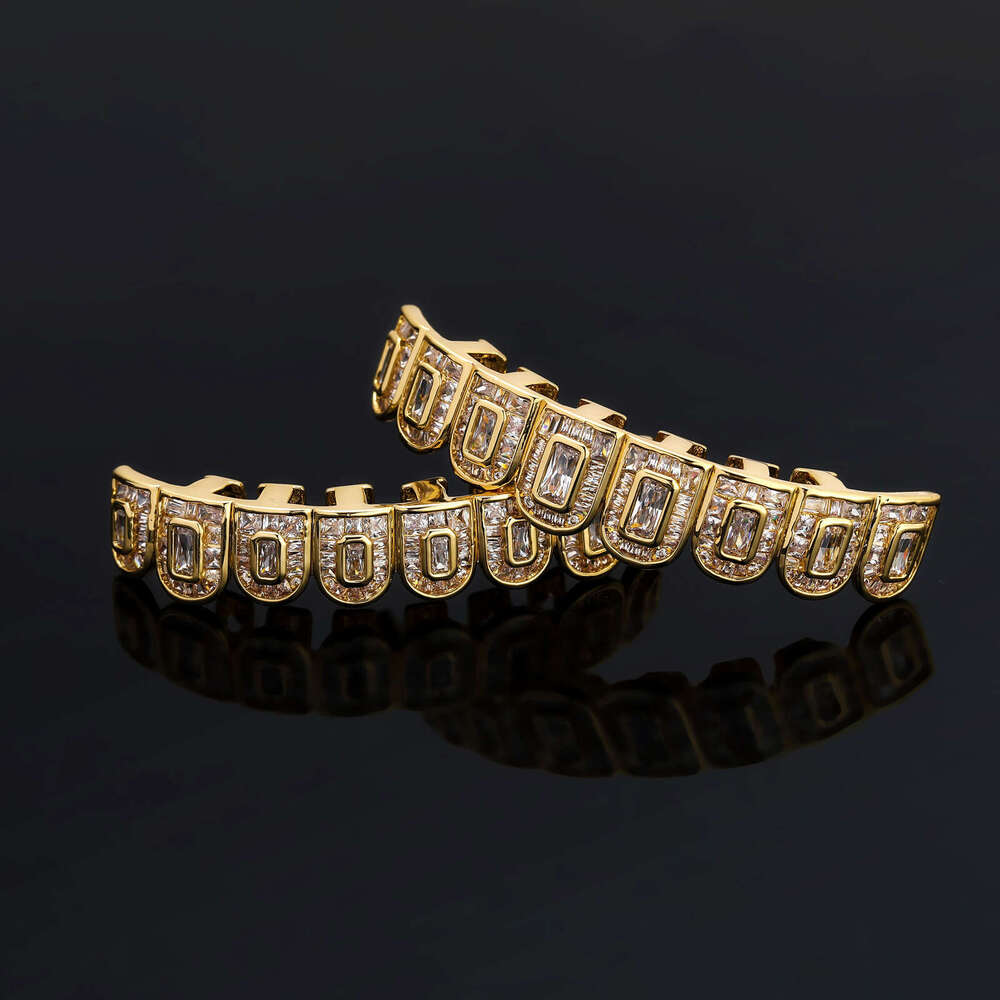 Hip hop eight teeth, T-shaped Moissanite decoration, personalized quirky braces, men's and women's braces accessories