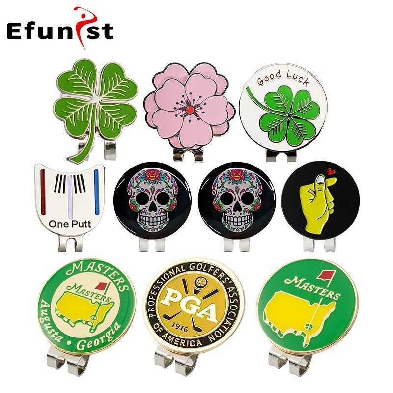 Pcs Golf Ball Marker Golf Cap Clips With Magnet Mark Golf Ball Position Removable Metal Various Styles Men Women Drop ShipW250215
