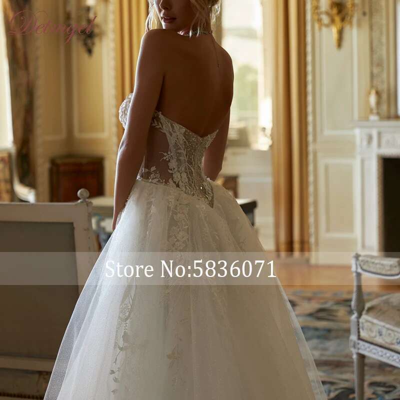 Pearls Detmgel Beaded Strapless Mermaid Wedding Dress Exquisite Appliques Detachable Train Trumpet Bridal Gown Customized