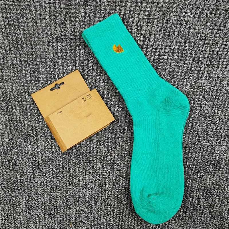 A pair of male macaron embryo sports socks with thick soles for outdoor use; Medium calcium socks W250217