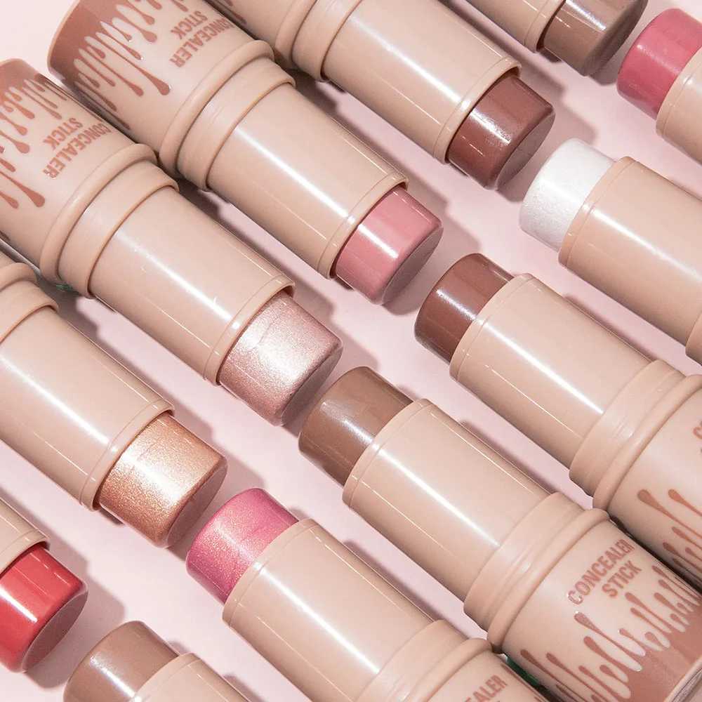 Makeup Face Contouring Bronzer Stick Highlighter 2 in 1 Matte Glitter Brightening Silkworm Ber Rouge Cream Concealer PenW250217