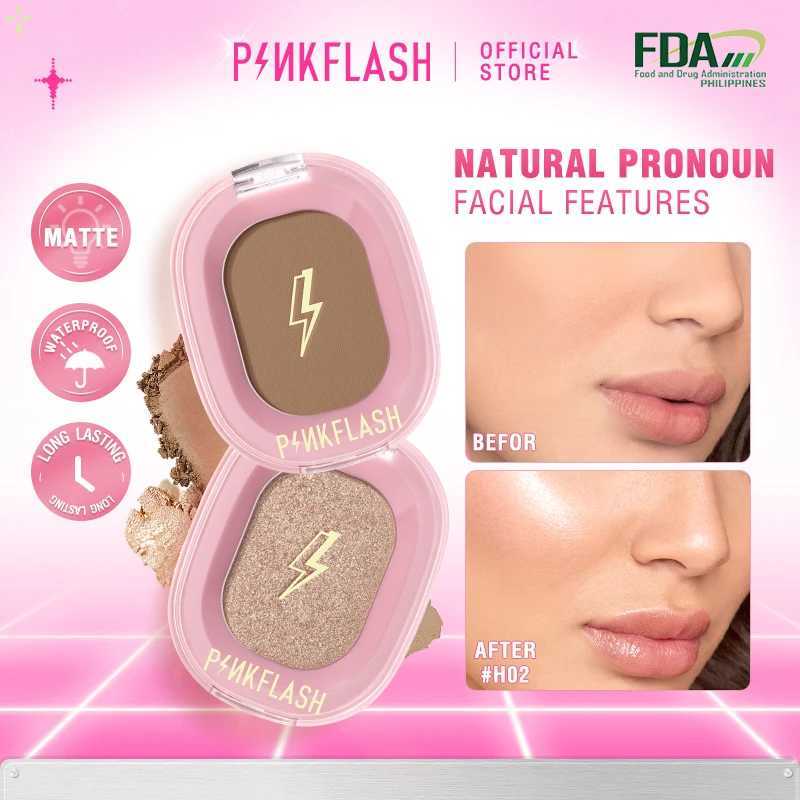 PINKFLASH Matte Face Highlighter Bronzer Palette Waterproof Long-lasting Shimmer Natural Face Contour Concealer Makeup CosmeticsXJ250217