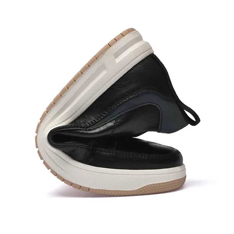 Leather Heightening Shoes for Men Insole 6cm 8cm H Casual Lift Height Shoes Man New Men Sneakers Elevator Shoes Cfortable Z250217