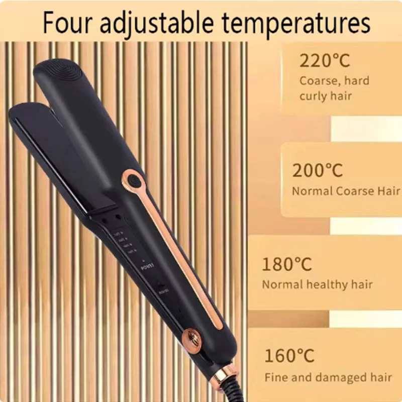 Professional ladies hair straightener portable small electric splint straight styling tool hair straightener and curler 2 in 1 250214