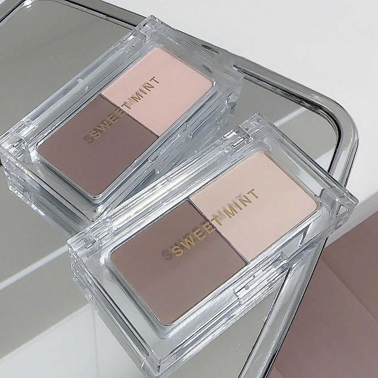 Bronzer Contour Palette Face Shading Grooming Powder Makeup 2 Color Lasting Matte Glitter Nose Shadow Blush Face Makeup CosmeticXJ250217