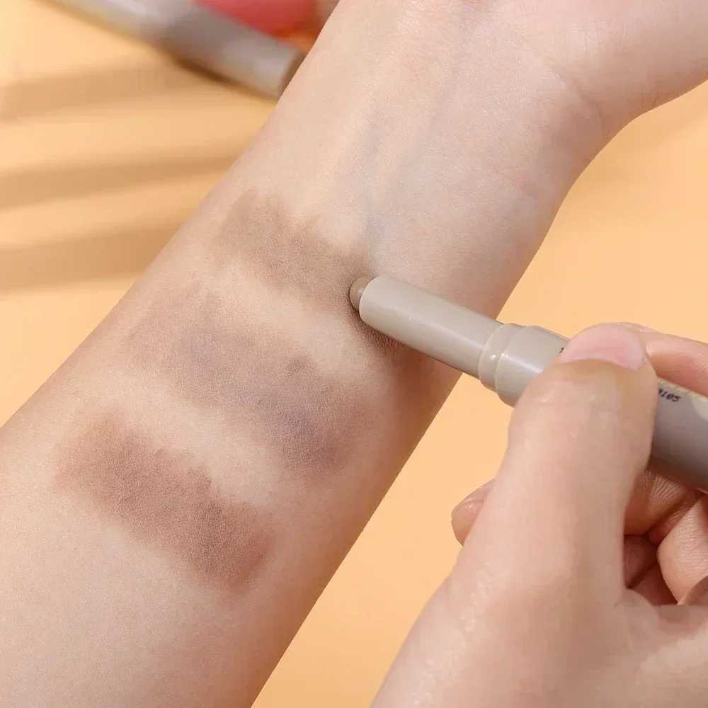 Double-ended Contour Stick with Brush Natural Matte Shadow Waterproof Contouring Wand V-face Shaping Contour Pen Face MakeupXJ250217