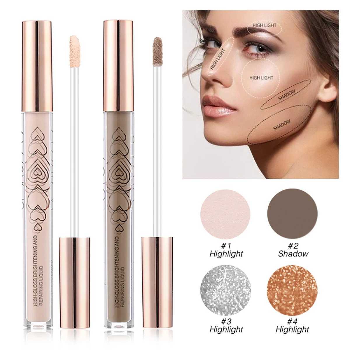 Highlighter StickFace ContourLiquid ShadowGlitterBrighteningConcealerThree-Dimensional HighlighterSilkworm PencilW250217