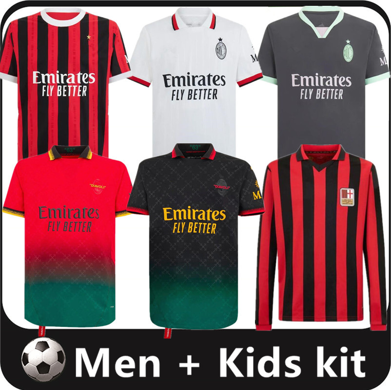 25 26 REIJNDERS Joao Felix soccer jerseys GIROUD DE KETELAERE RAFA LEAO football shirt fourth mIlan men kids kit uniforms 2025 2026 PULISIC LOFTUS-CHEEK AC THEO 16-4XL