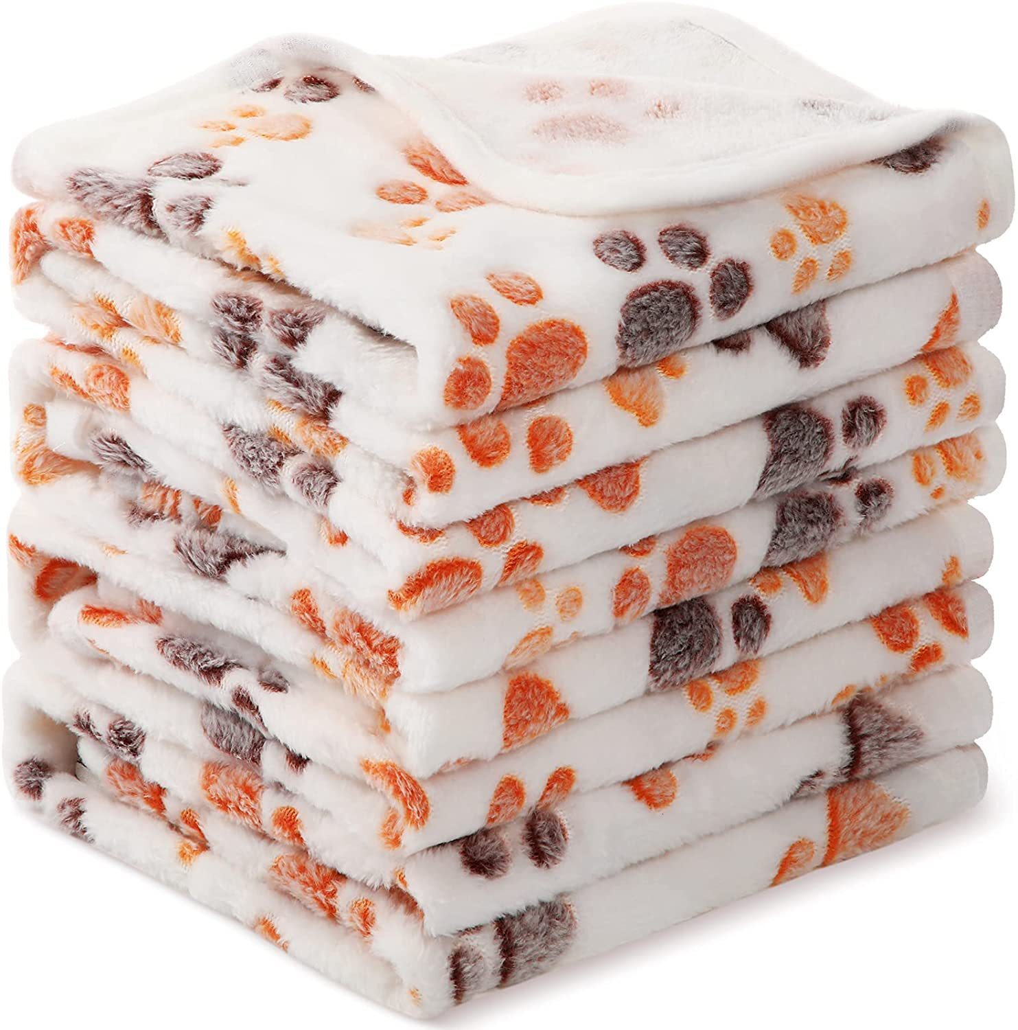Dog Blankets Pet Blanket Dog Cat Coral Fleece Flannel Paw Print All Season Blanket
