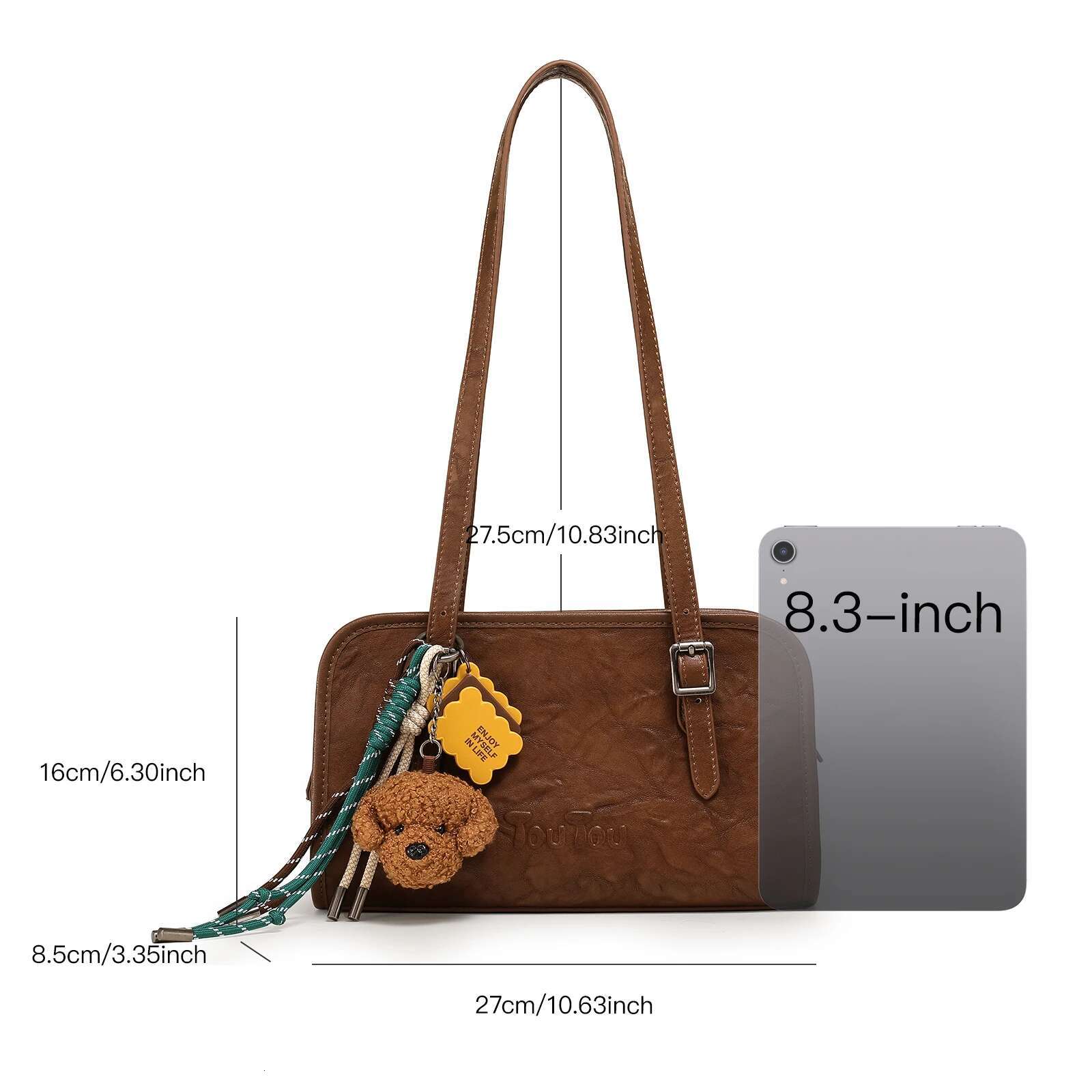 Trendy Original Cute Cartoon Dog Pendant Details Designer Inspired Handbags Fall Bowg & Boston Bag Quiet