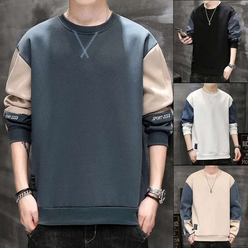 Spring Fall Mens Sweatshirt Male Casual Lightweight Harajuku Sweatshirts Hoodie Streetwear Fashion Baggy Tops 250214