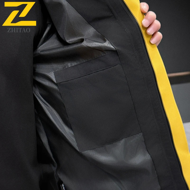 Fashion Mens Casual Windbreaker Jackets Hooded Jacket Man Waterproof Outdoor Soft Shell Autumn Coat Clothing Warm Work Clothes 250210