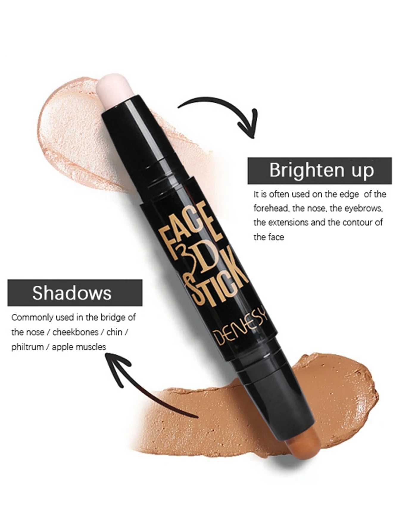 Matte Styling Stick Dark Brown Double Head Outline Pen Long Lasting High Color Dual Use Non FadingXJ250217