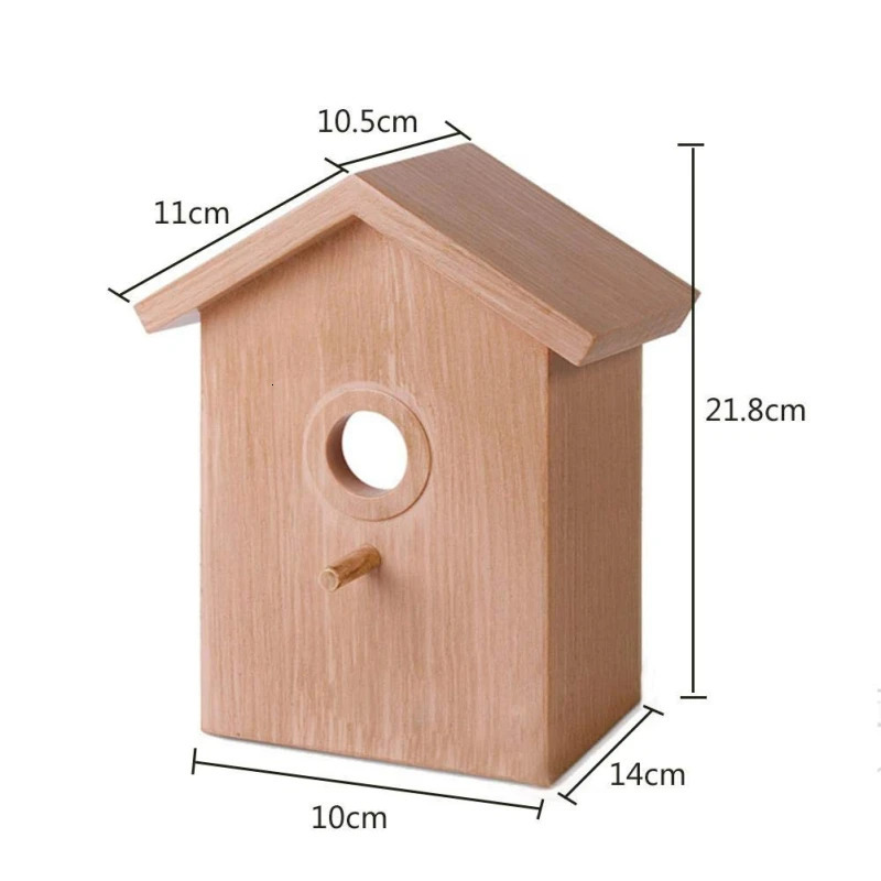 Pet Bird House Parakeet Nest Garden Tree Window Hanging Bird House Budgie Wood Breeding Box For Lovebirds Parrotlets Nest 250206