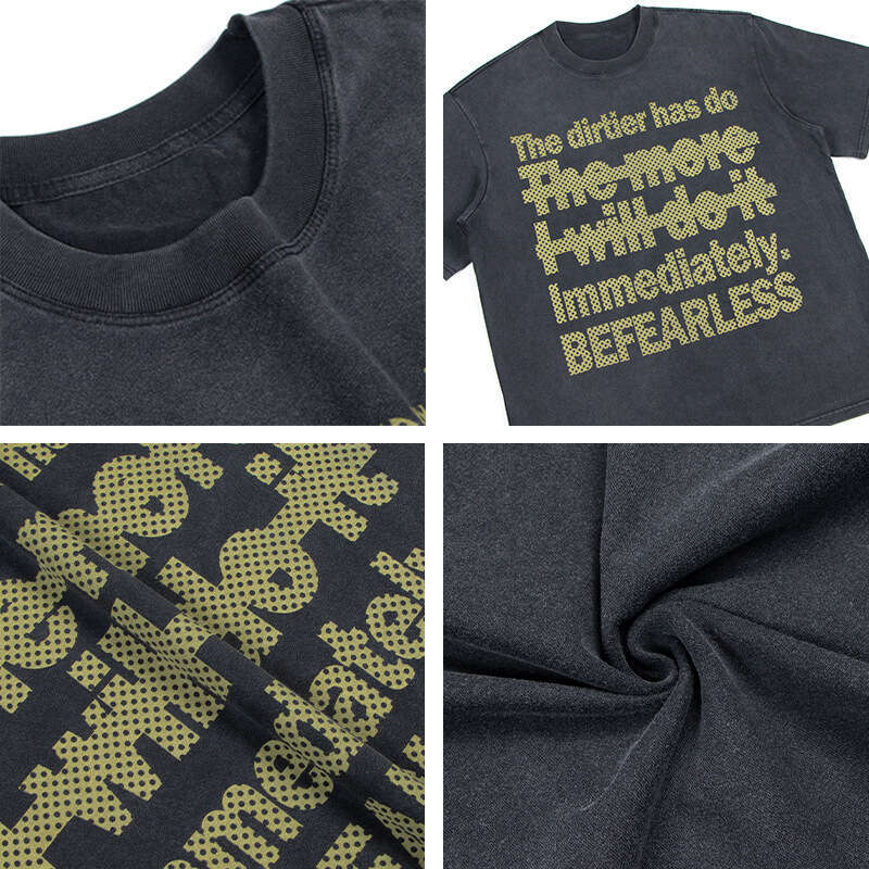 American washed water distressed letter short sleeved T-shirt summer, new style for men and women, trendy brand loose casual couple top