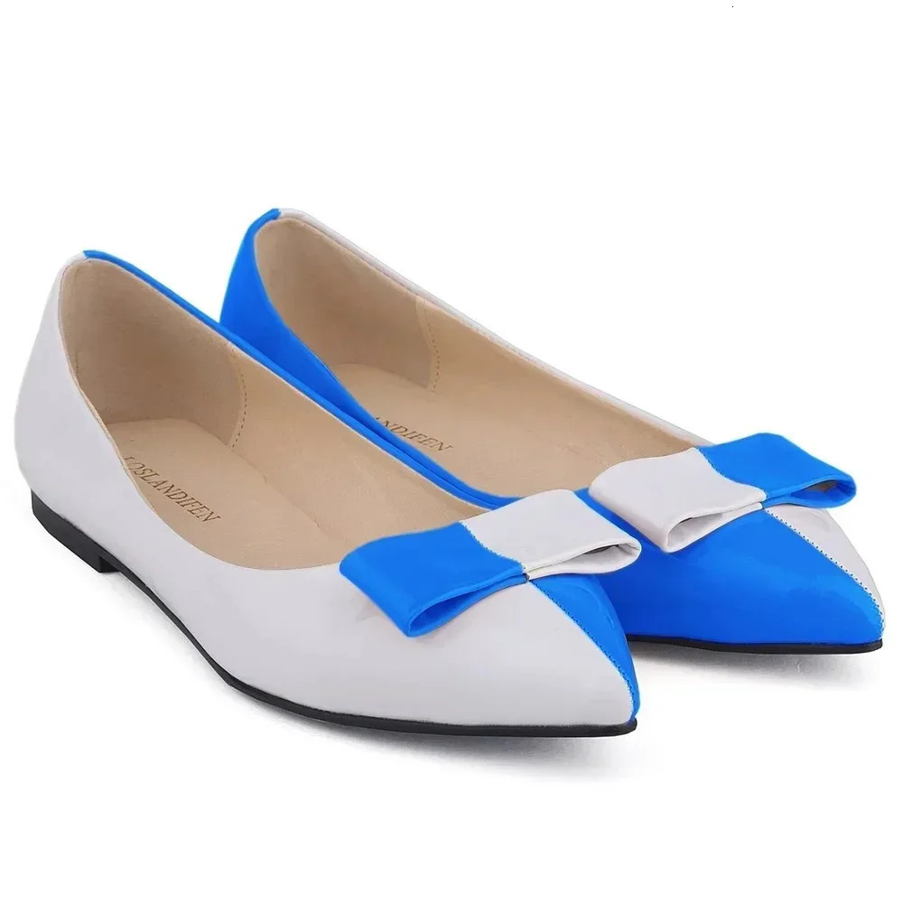 Women Flat Shoes Vintage Bow Mix Color Comfort Slip on Pointed Toe Single Shoes Casual Ballet Flats Woman Flat Shoes Loafers 250214