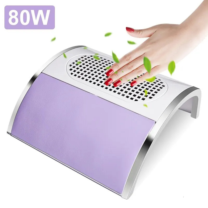 80W Nail Dust Collector Absorber For Nail Low Noise Nail Vacuum Cleaner Dust ctor for Manicure Collecting Pedicure Tools 250214