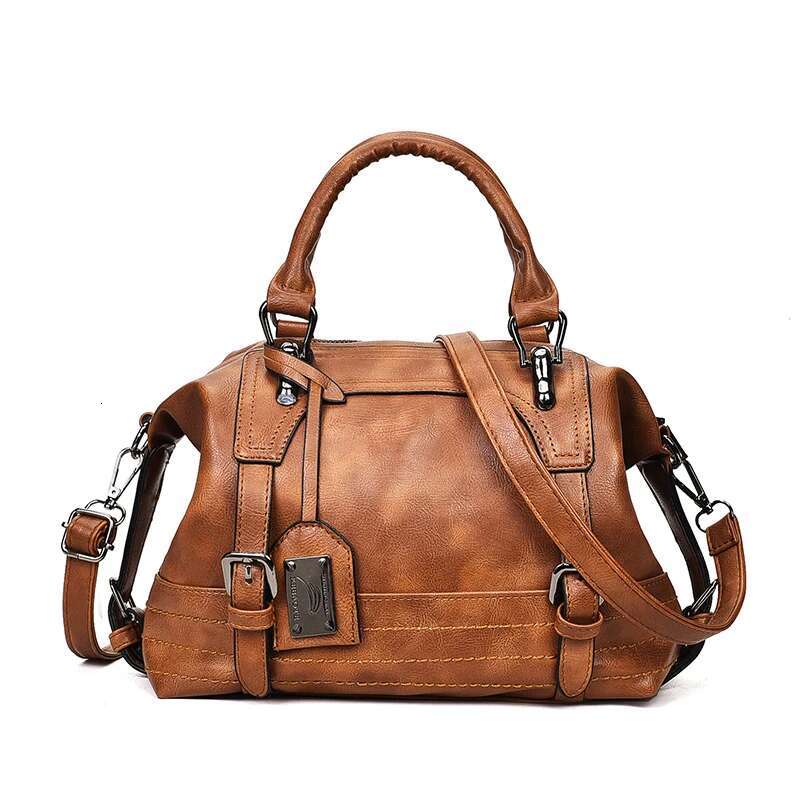High Quality Soft Leather Handbags Designer Retro Crossbody Bags for Women Large Capacity Ladies Shoulder Messenger Bag
