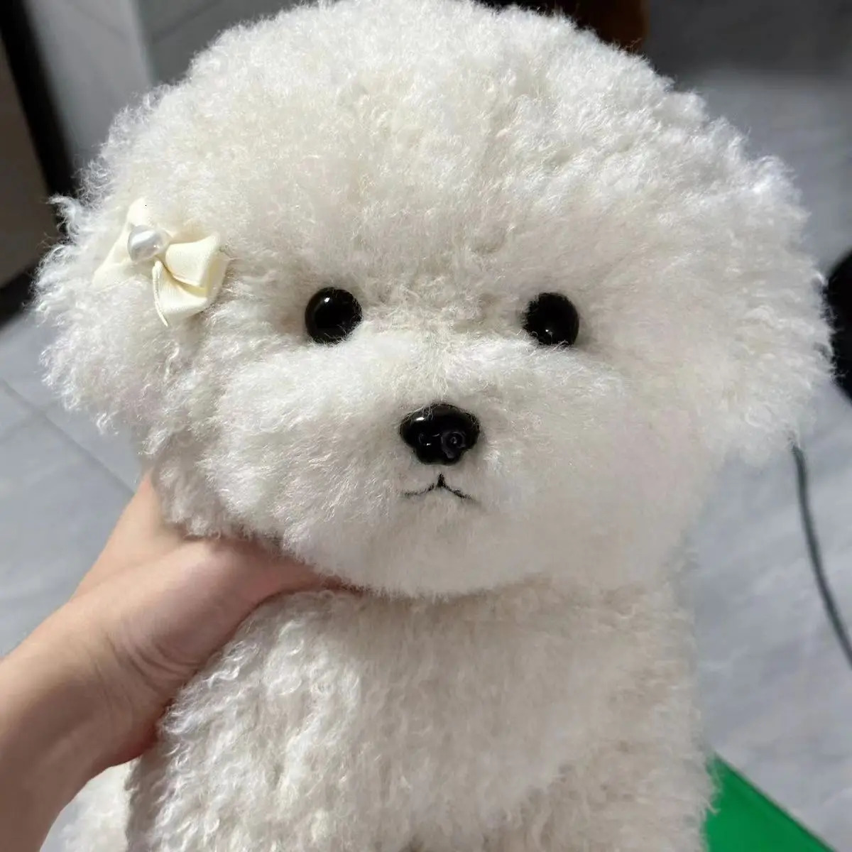 Cute Bichon Dog Plush Toy Simulated Curly Dog Kawaii Real Life Plush Stuffed Doll Girl Birthday Christmas Gift 250217