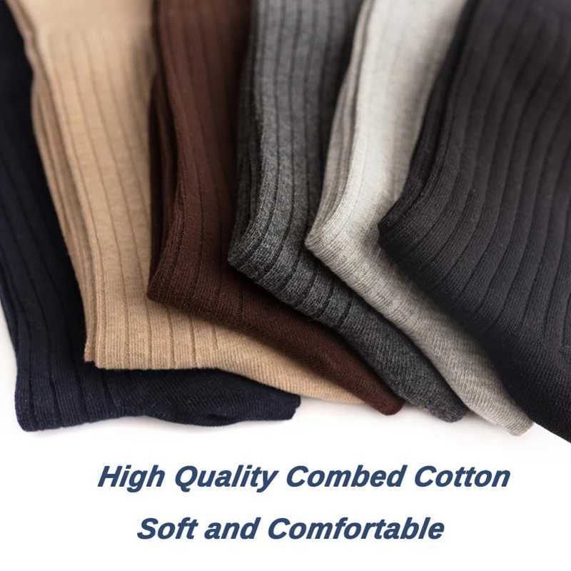 LKWDer brand pairing plus size mens socks cotton long business socks winter solid color mens socks W250217
