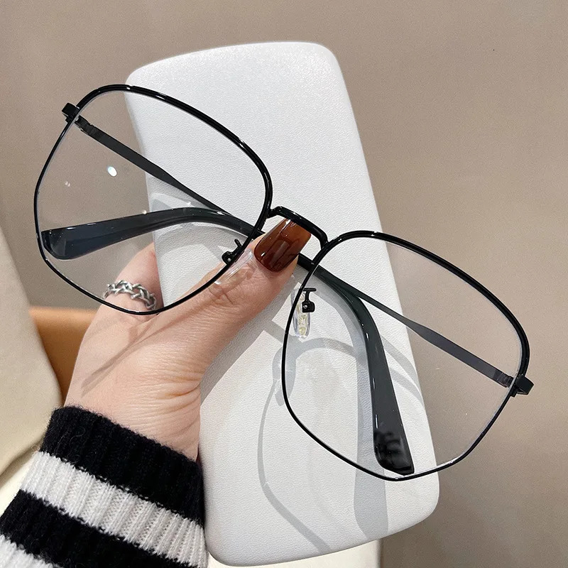 Big Size Square Shape Womens Eyewear Frames Blue Light Blocking Women Glasses Frame Korean Stylish Eyeglass 250114