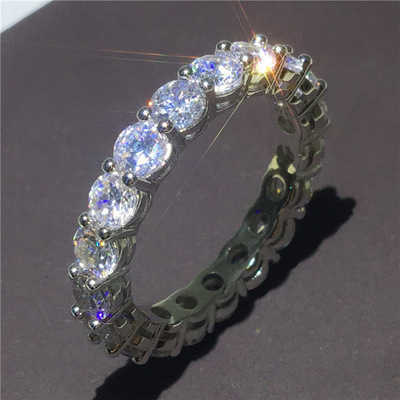 Multiple Models Full Diamond Square Diamond CZ Zircon Crystal Stone Ring Set Diamond Wedding Ring Gift Jewelry